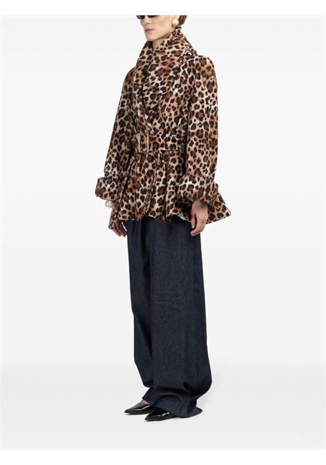 Leopard-print belted coat Rowen Rose - women ROWEN ROSE | RR375LPRD